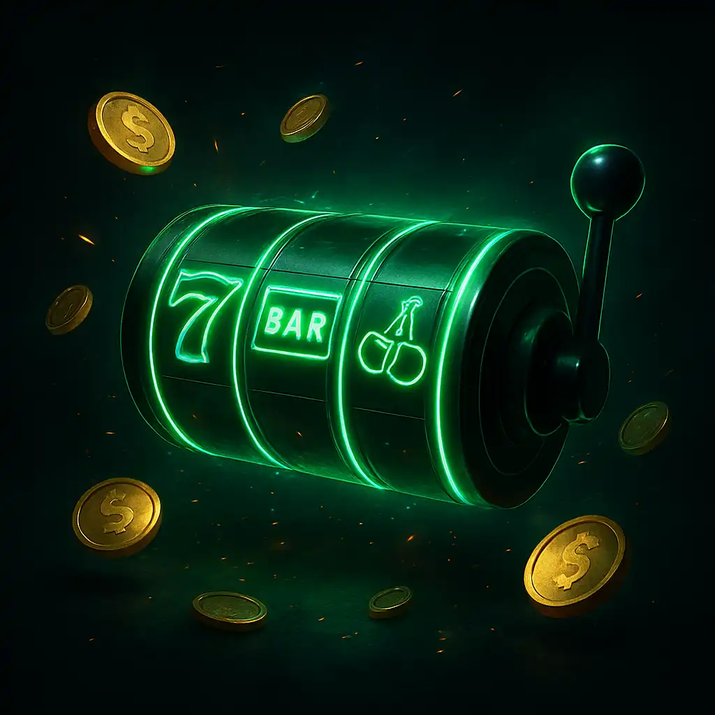 Illustration des Westio Casino Willkommensbonus mit Slot-Walzen und Münzen